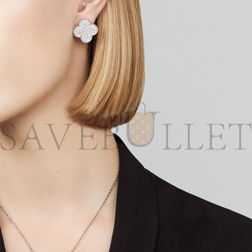 VAN CLEEF ARPELS MAGIC ALHAMBRA EARRINGS - WHITE GOLD, DIAMOND VCARN9ZR00 VAN CLEEF ARPELS MAGIC ALHAMBRA EARRINGS - WHITE GOLD, DIAMOND VCARN9ZR00